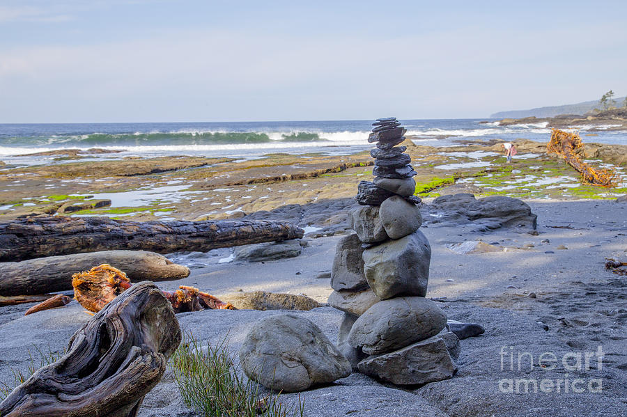 Stacked Beach Stones Photograph