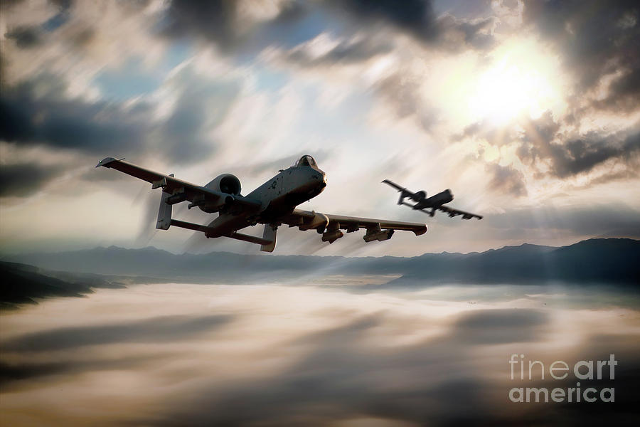 A10 Digital Art - A10 Mountain Mission by Airpower Art