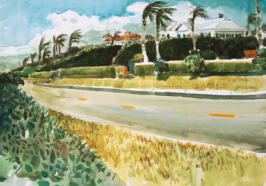 A1A Palm Beach Painting by Thomas Tribby