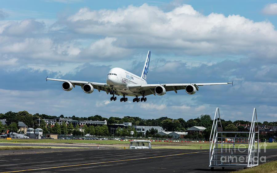 A380 Airbus Plane Landing Photograph by Philip Pound - Fine Art America
