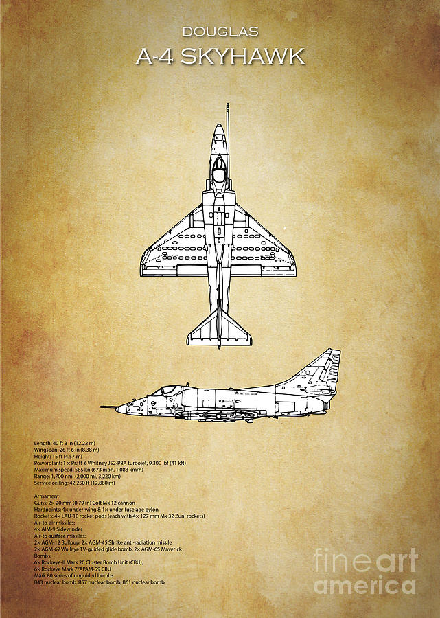 A4 Skyhawk Digital Art by Airpower Art