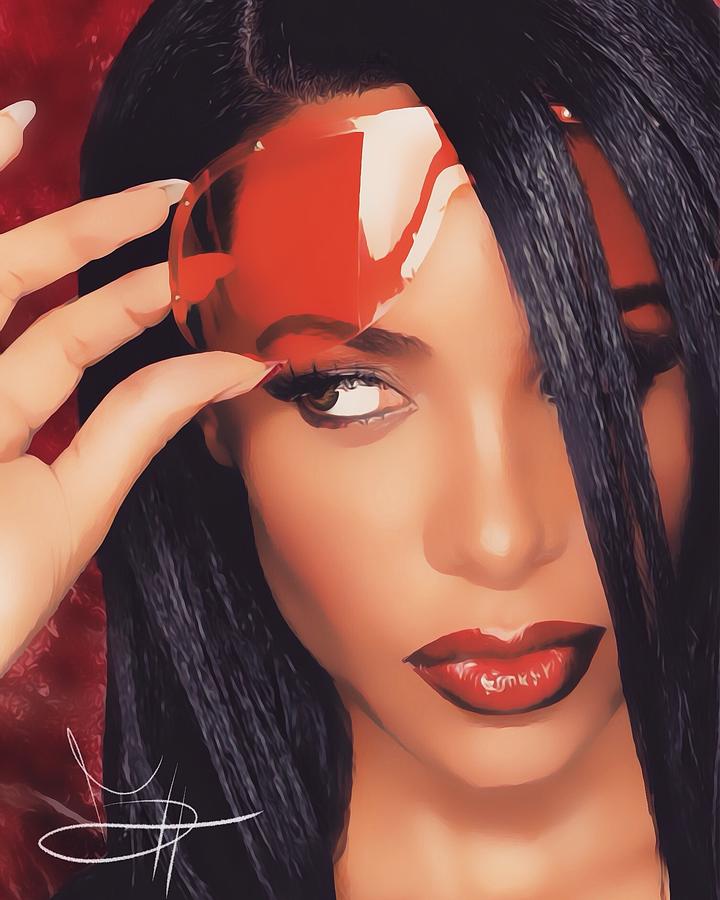 Aaliyah Digital Art by DeVonte Graham Fine Art America