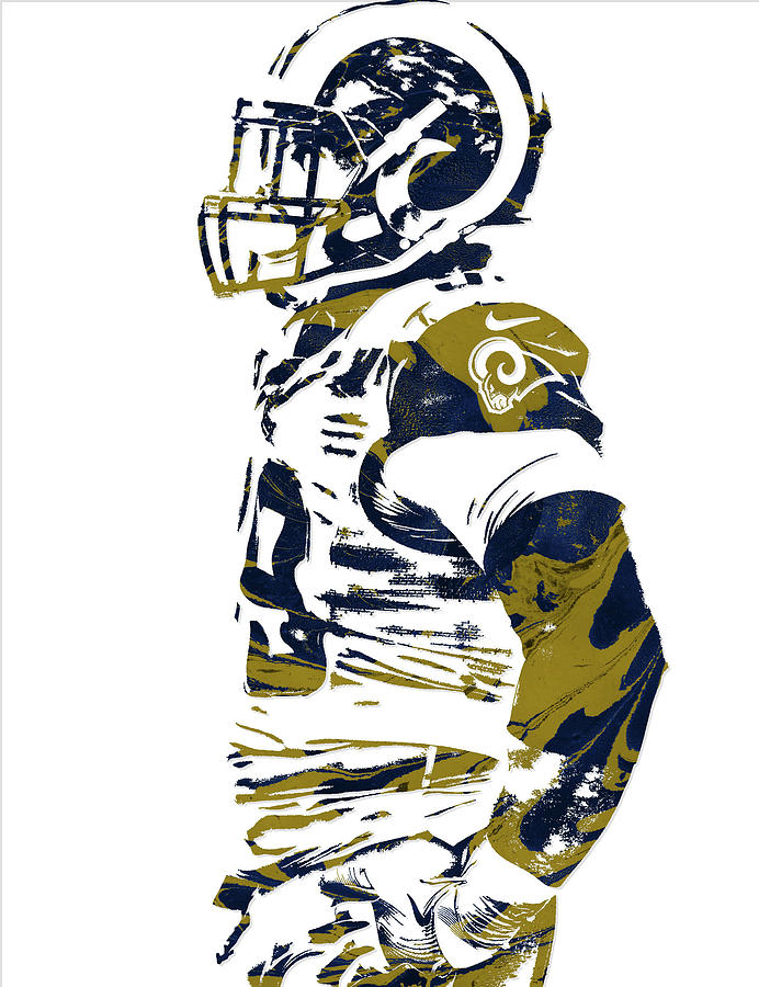 Aaron Donald Los Angeles Rams Pixel Art 10 Throw Pillow by Joe Hamilton -  Pixels