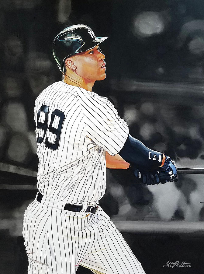 Rookie Of The Year Movie Painting - Aaron Judge All Rise by Michael Pattison