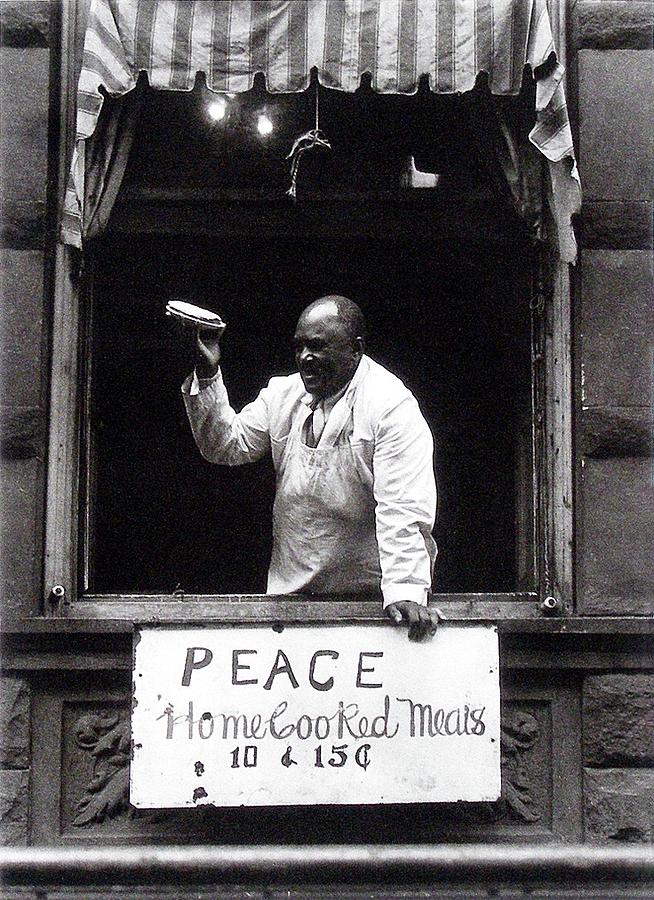 Aaron Siskind Peace Home Cooked meals Harlem New York City 1935 Photograph by David Lee Guss