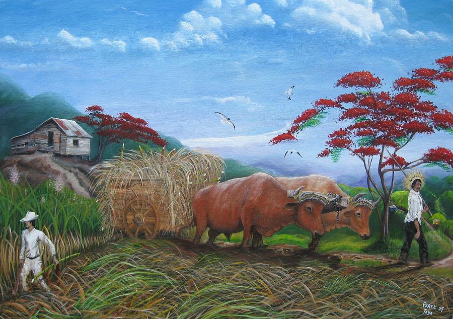 Ox Painting - Aballarde  Y Melao by Toyo Perez