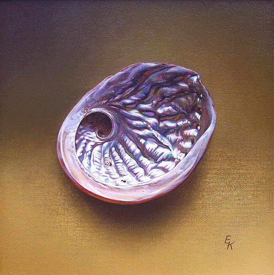 Abalone shell -  A Painting by Elena Kolotusha
