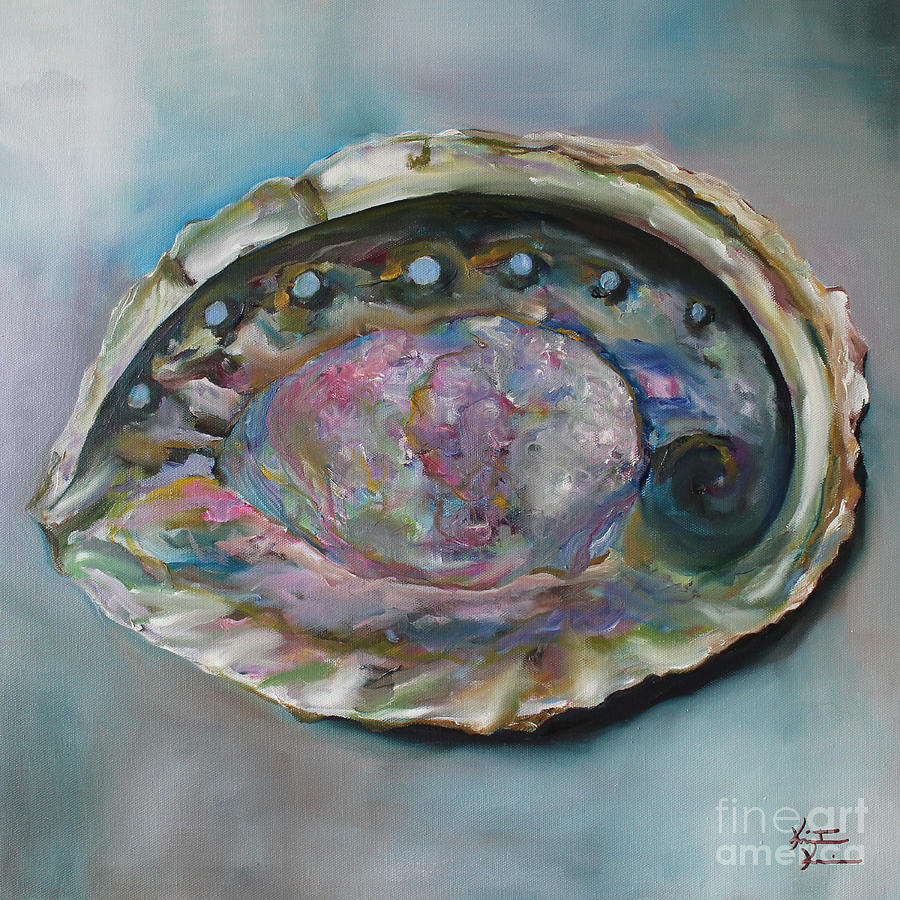 Shell Painting - Abalone Shell by Kristine Kainer