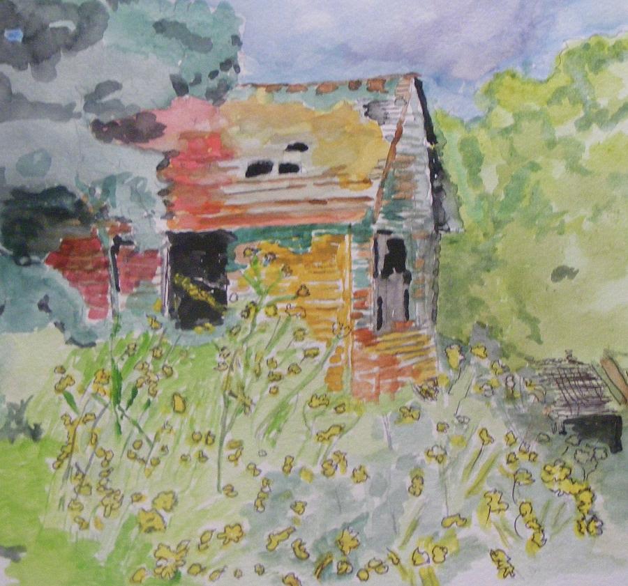 Abandoned Barn In The Woods Painting By Spencer Hudson