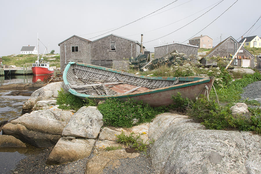 Abandoned boat ashore Photograph by Steve Somerville