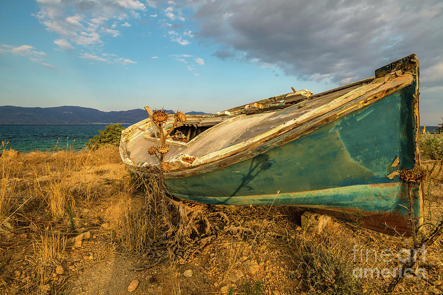 Abandoned Boat Photograph by Benny Marty