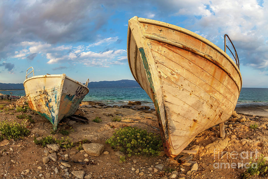 Abandoned Boats Photograph by Benny Marty
