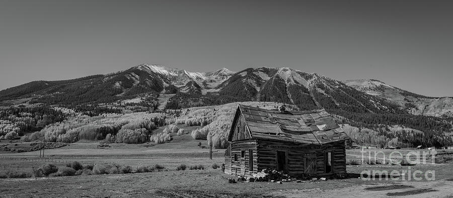 Abandoned Cabin Near Crested Butte BW Photograph by Michael Ver Sprill