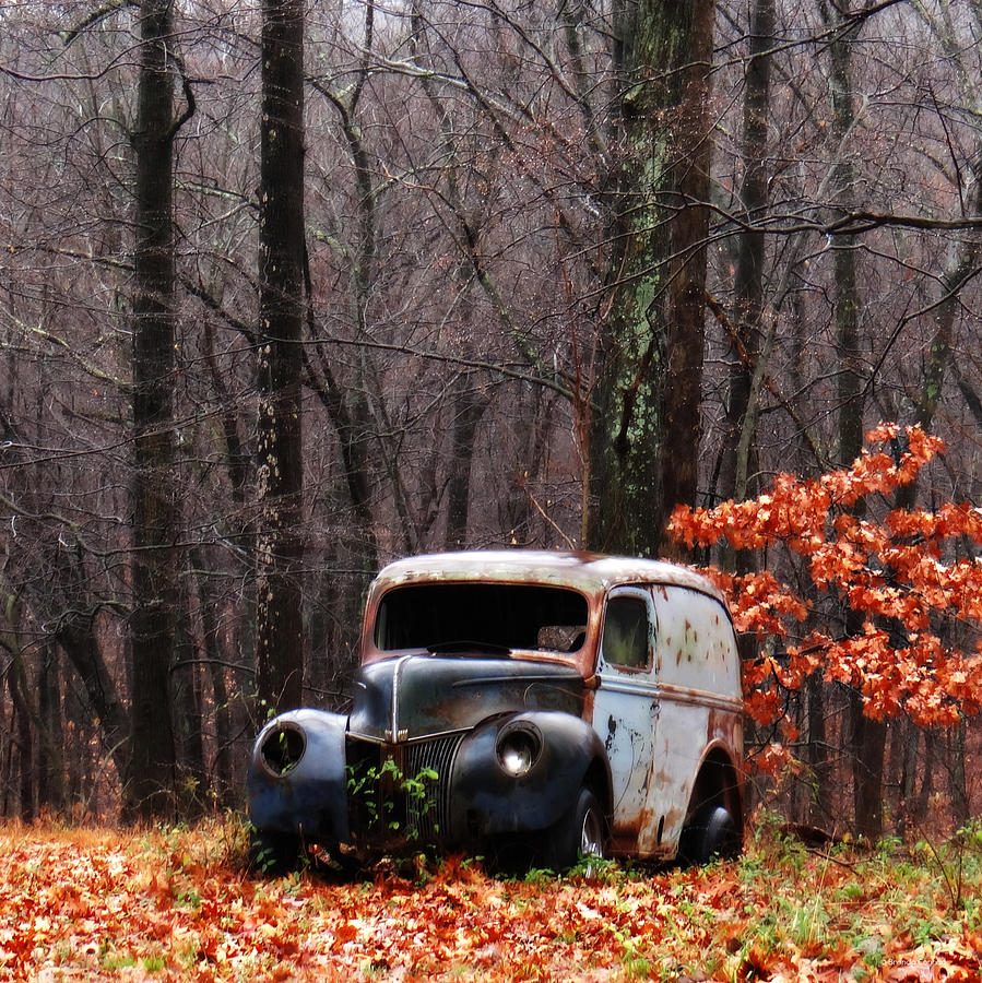 Car Photograph - Abandoned Car by Dark Whimsy