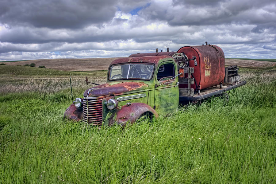 Summer Photograph - Abandoned Chevy Truck - Rusty Vehicles by Nikolyn McDonald