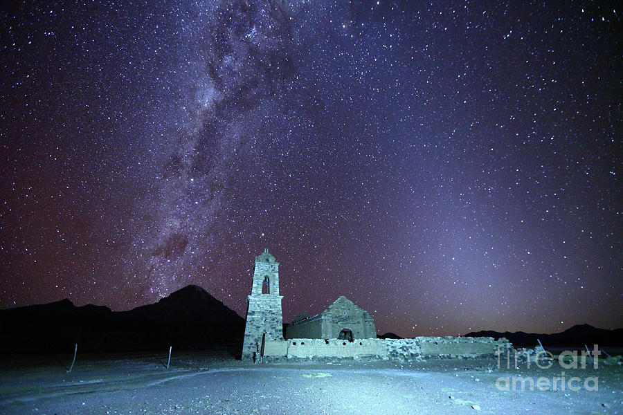 Abandoned Church Milky Way and Zodiacal Light Bolivia Photograph by James Brunker