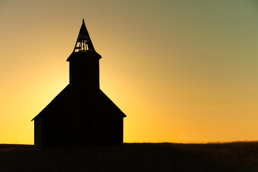 Abandoned Church Silhouette Photograph by Todd Klassy