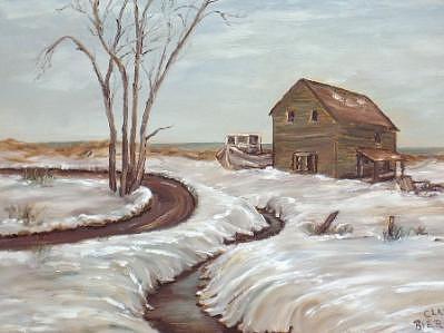 Barn Painting - Abandoned by Clara Bierman Barn Painting - Abandoned by Clara Bierman