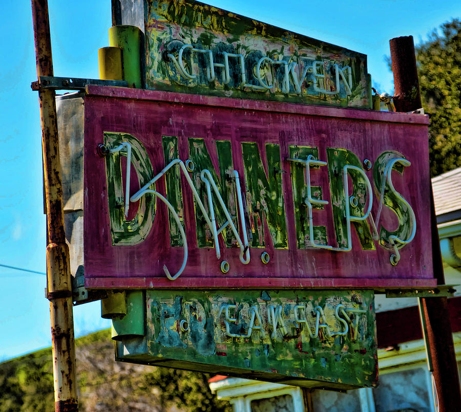 Abandoned Diner Sign Photograph by Gina Cordova
