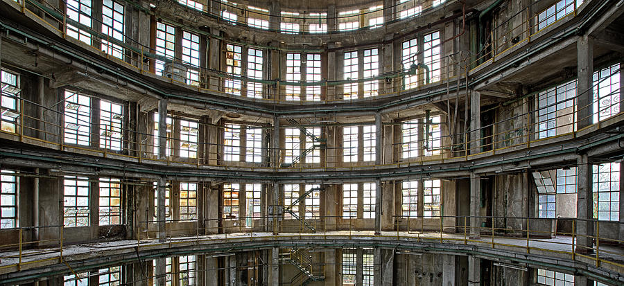 Abandoned Factory Tower - Panorama Industrial Decay Photograph by Dirk Ercken