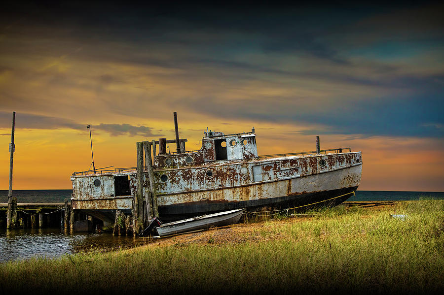 Abandoned Fishing Boat on Lake Huron Photograph by Randall Nyhof