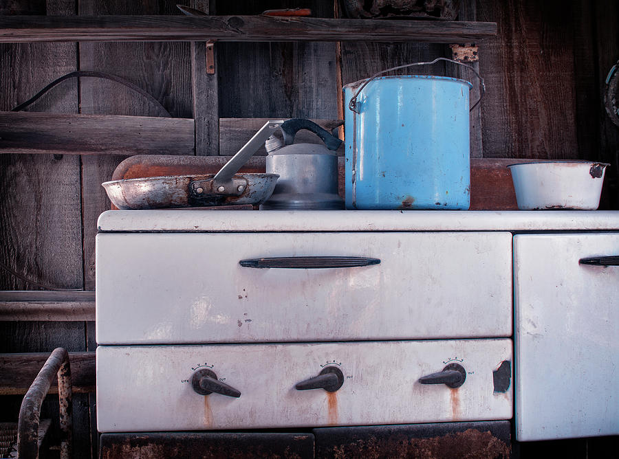 Abandoned Kitchen in a Western Cabin Photograph by Phil Cardamone