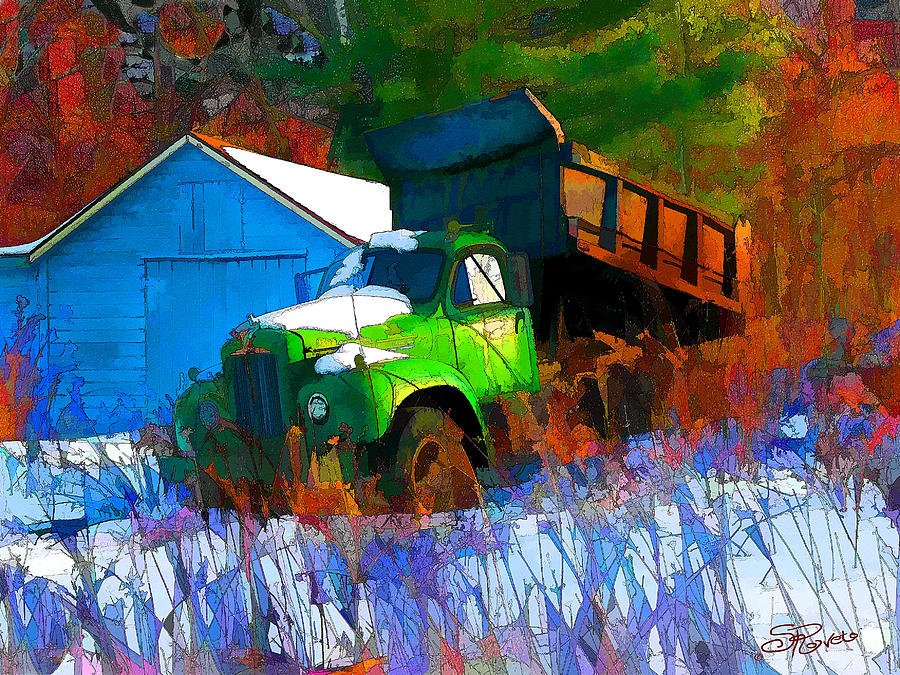 Truck Painting - Abandoned Mack by Suni Roveto