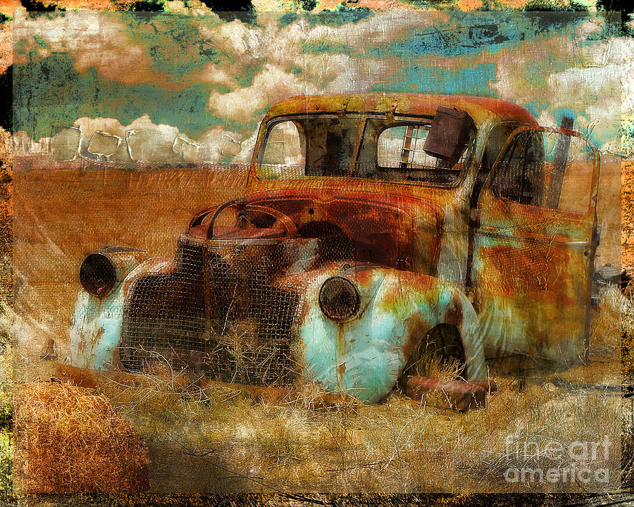 Car Painting - Abandoned by Mindy Sommers