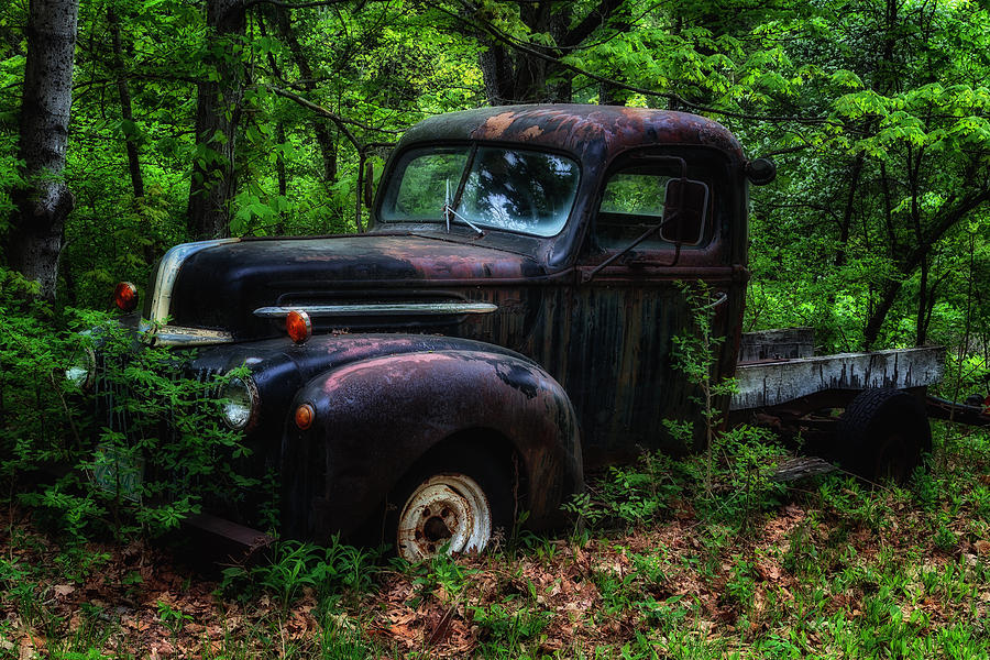 Abandoned - Old Ford Truck Photograph by John Vose