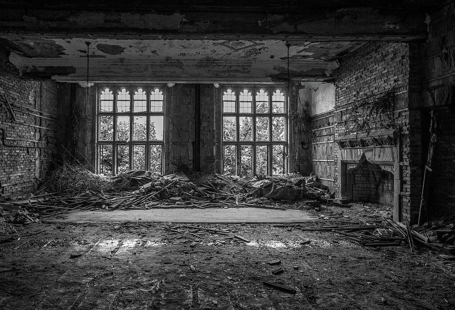 Architecture Photograph - Abandoned Ornate Windows by Mike Burgquist