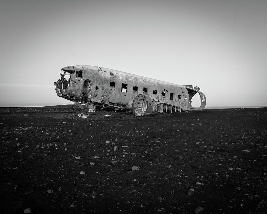 Abandoned Plane On Beach Photograph