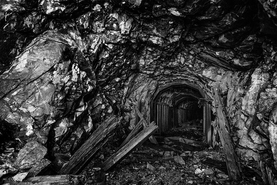 Abandoned Railroad Tunnel Black and White 2 Photograph by Pelo Blanco Photo