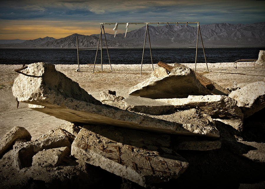 Abandoned Ruins on the Eastern Shore of the Salton Sea Photograph by Randall Nyhof