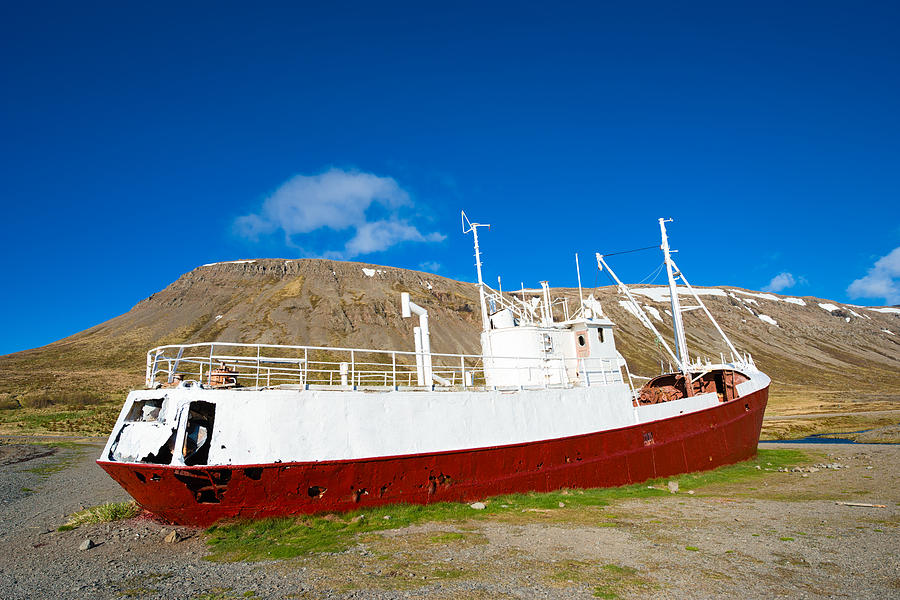 Abandoned shipwreck Gardar BA64 in Iceland Photograph by Matthias Hauser