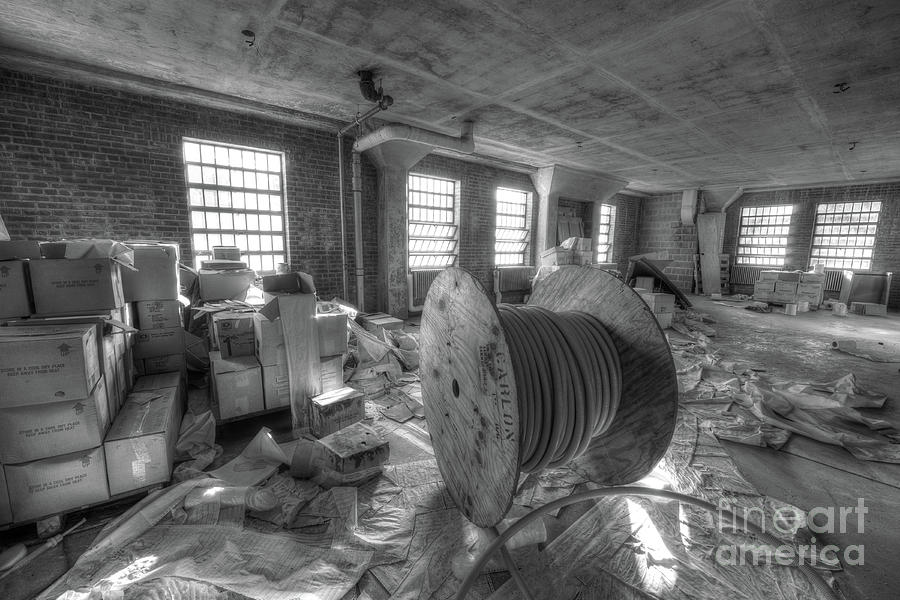 Brick Photograph - Abandoned Spindle BW by Michael Ver Sprill