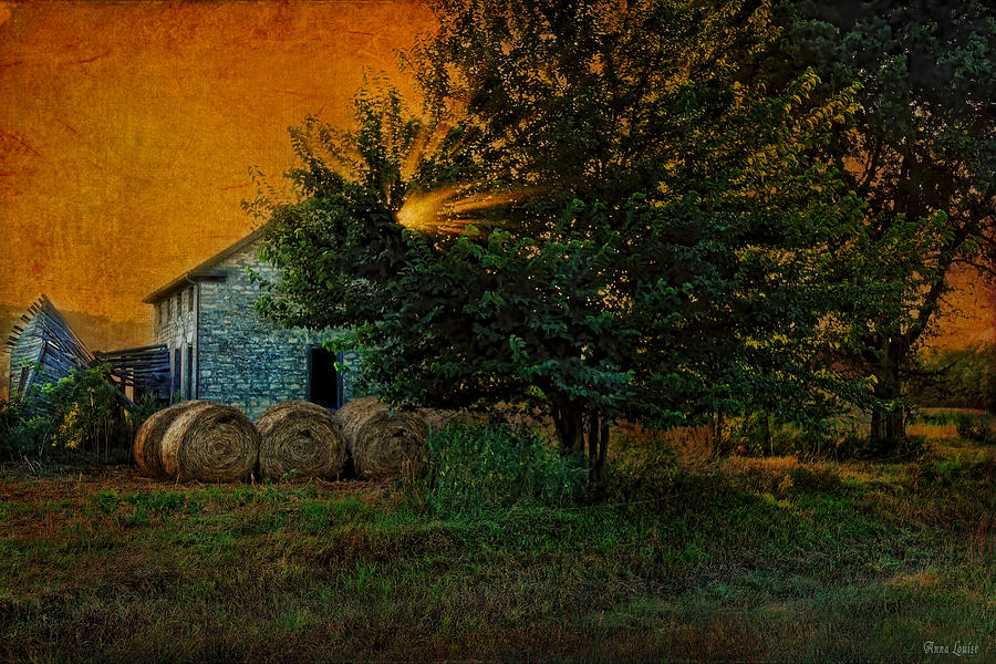 Farm Photograph - Abandoned Stone House In Summer Evening by Anna Louise