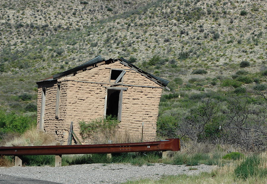 Abandoned Stucco Building Alongside Roadside   Photograph by Colleen Cornelius