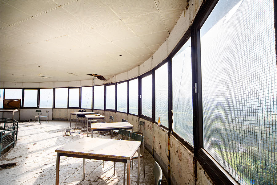 Abandoned tower restaurant - Urban decay Photograph by Dirk Ercken