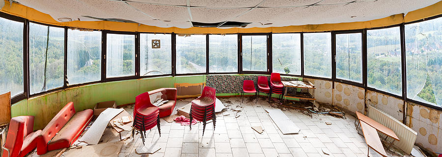 Abandoned tower restaurant - Urban panorama Photograph by Dirk Ercken