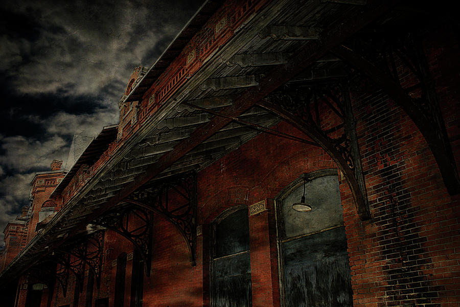 Brick Photograph - Abandoned Train Station by Scott Hovind