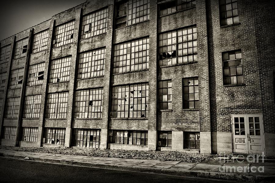 Abandoned Warehouse in black and white Photograph by Paul Ward