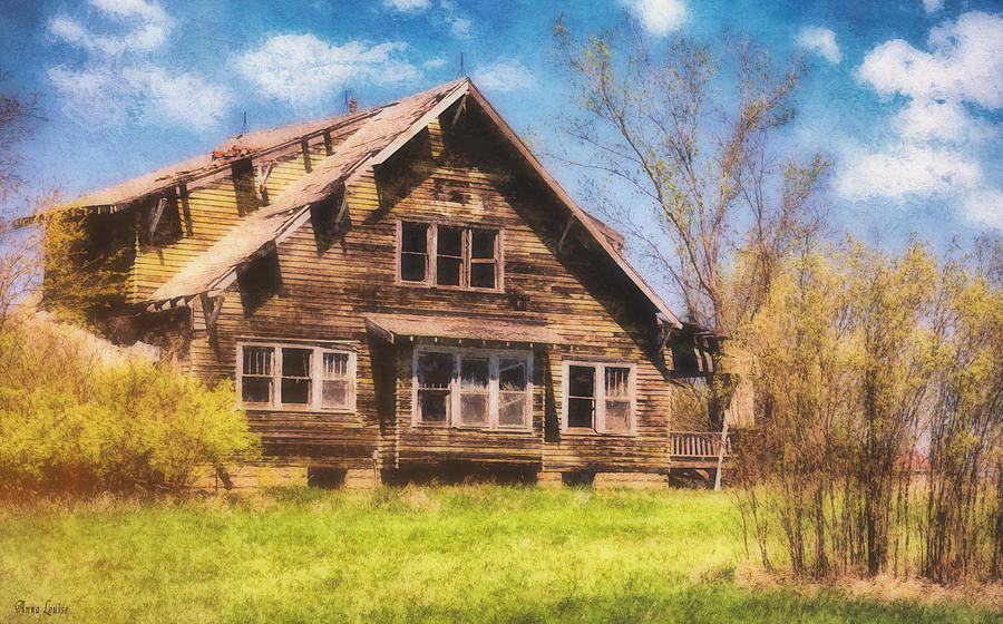 Abandoned Yellow House Photograph by Anna Louise