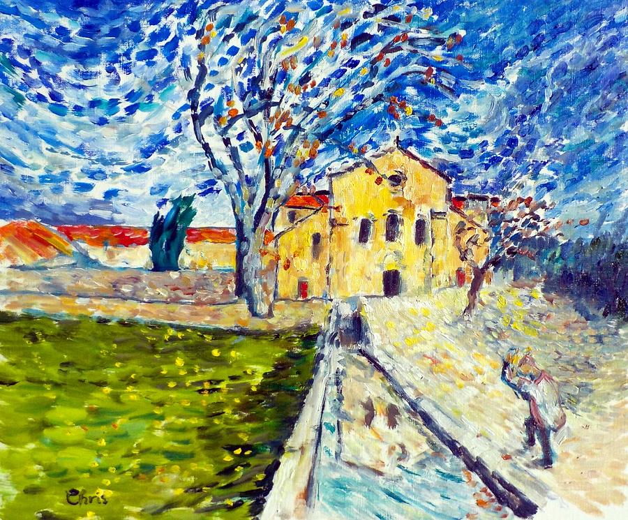 Abbaye de Silvacane after van Gogh Painting by Chris Walker