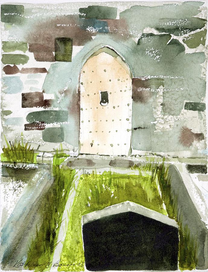 Abbey Door Painting by Kathleen Barnes