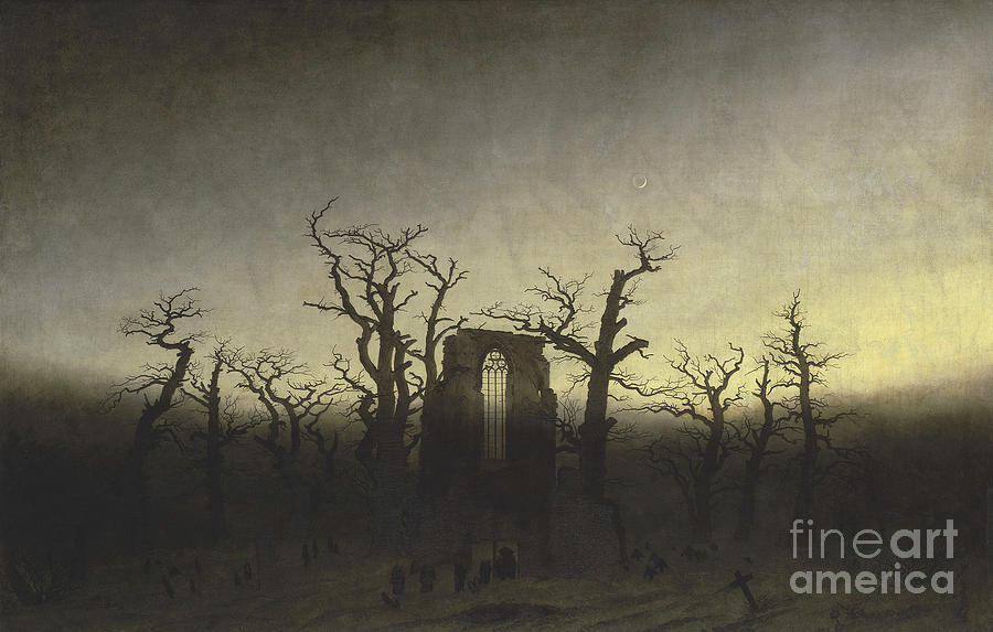 Abbey In The Oak Forest Painting by MotionAge Designs