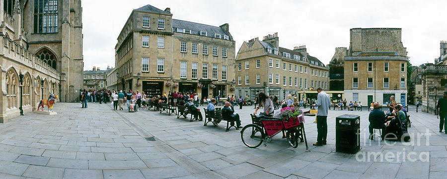 City Photograph - Abbey Square, Bath, England by Russell Binns