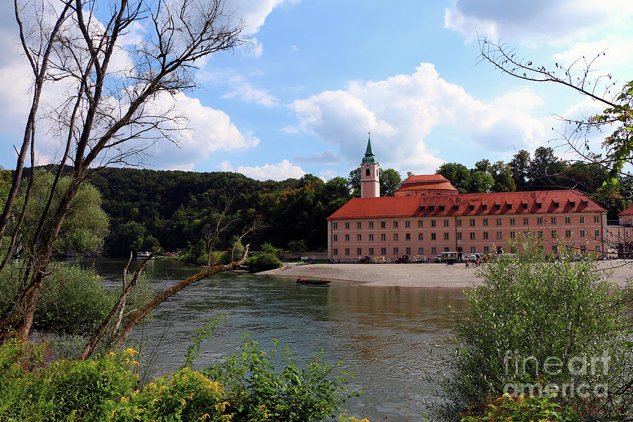 Romanesque Photograph - Abbey Weltenburg And Danube River by Christiane Schulze Art And Photography