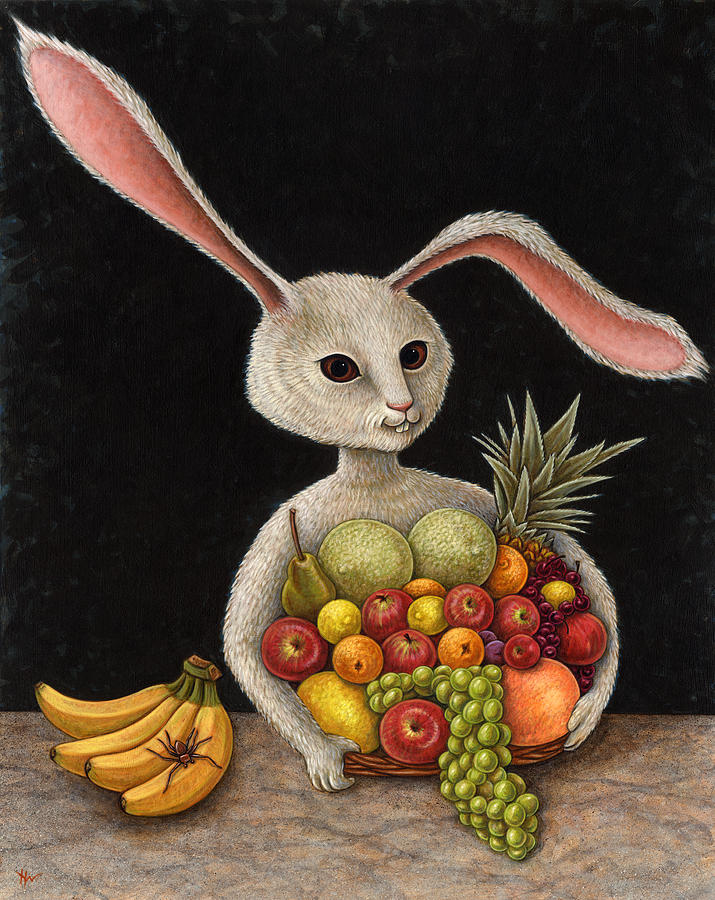 Banana Painting - Abbondanza by Holly Wood