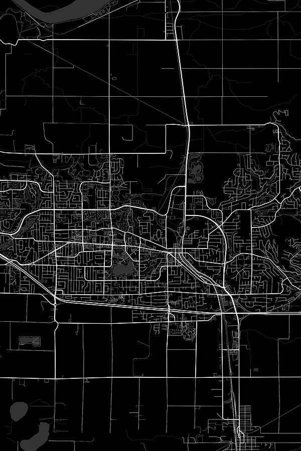 Abbotsford Canada Dark Map Digital Art by Jurq Studio | Fine Art America