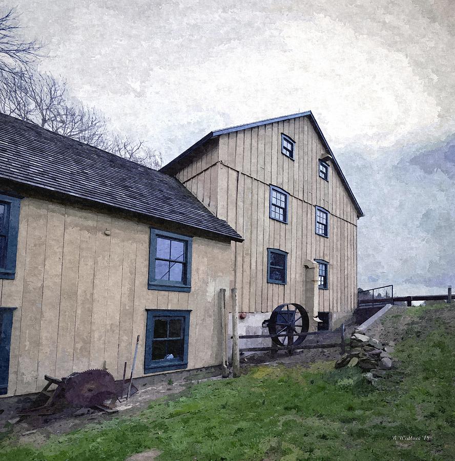 Abbotts Mill Pano With Paint FX Photograph by Brian Wallace